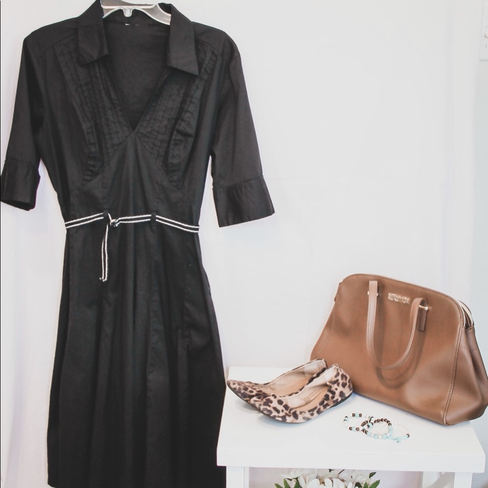 Black Tunic Dress- Size L